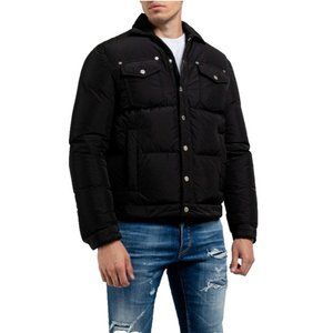 DSQUARED2 Mens Black Puffer Quilted Down Jacket Sz 50/Large NWT S74AM1097